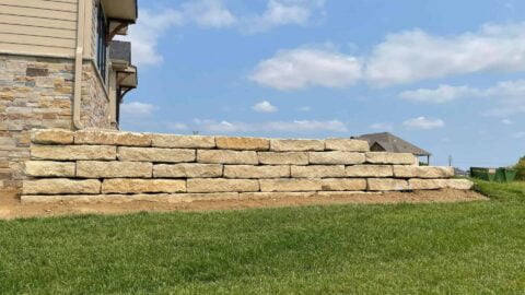 Beautiful Large Stone Retaining Wall