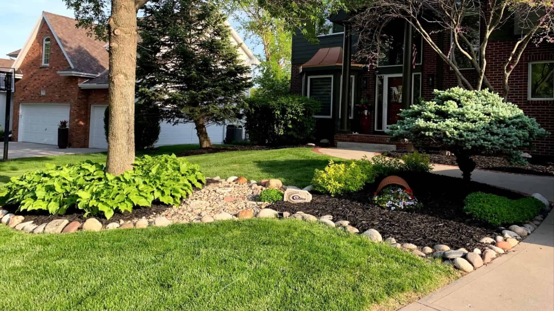 Front Yard Landscaping At Omaha Home