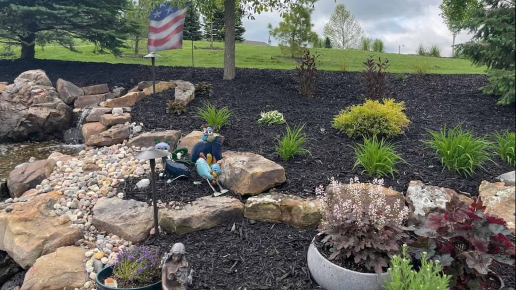 Lots Of Softscapes Around Custom Water Feature