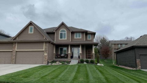 Manicured Lawn And Softscapes Shown