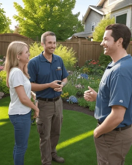 Meeing With Couple On Landscaping Project