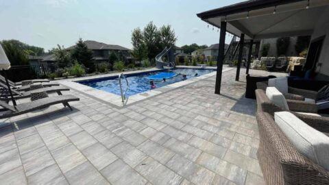 Michalski Full View Of Custom Hardscape Around Pool
