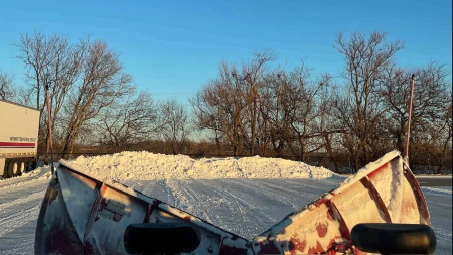 Winter Snow Removal By Michalski Snow Plow Truck